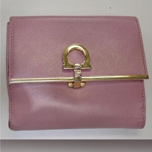 Salvatore Ferragamo Lavender Leather Gancini Wallet